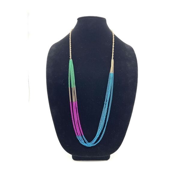 J .Crew Multi Strand Chain w/ Mixed color - Picture 1 of 3